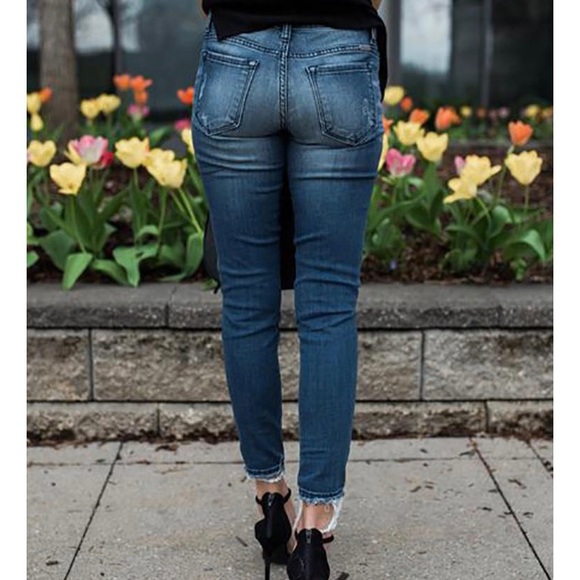 Moto Distressed Skinny Jeans - Picture 2 of 7